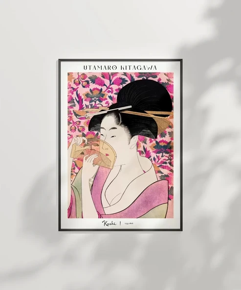 Çerçevesiz Poster Utamaro Kitagawa Kushi - Resim 2