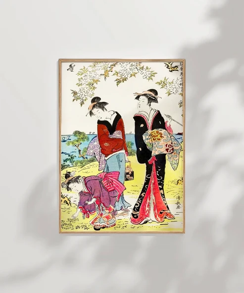 Çerçevesiz Poster Hanami Yürüyüşü - Resim 7