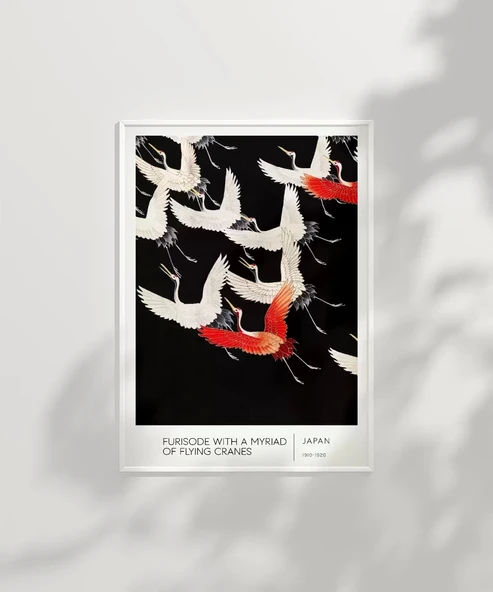 Çerçevesiz Poster Uçan Turnalar - Resim 5