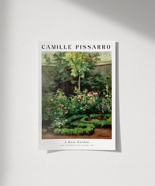 Çerçevesiz Poster Camille Pissarro Gül Bahçesi ürün görseli