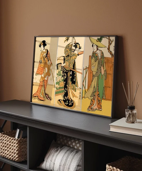 Çerçevesiz Poster Samuray ve Hanım - Resim 4