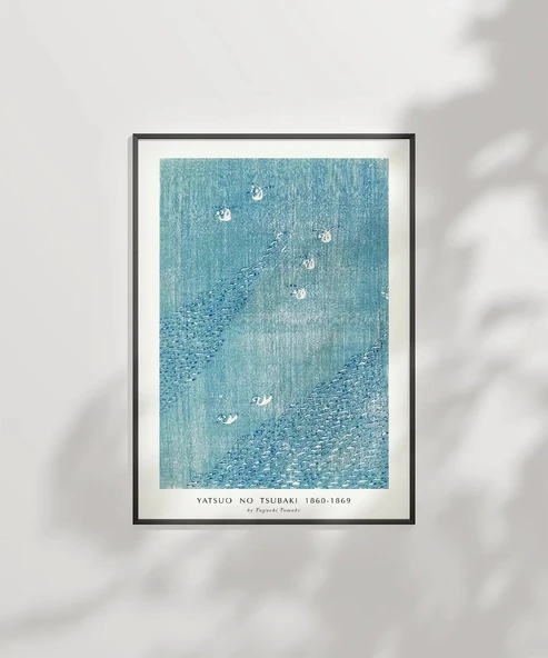 Çerçevesiz Poster Yatsuo No Tsubaki Vintage Baskı No 2 - Resim 2