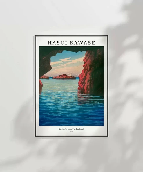 Çerçevesiz Poster Hasui Kawase-Kojaku Mağarası Oga Yarımadası - Resim 3
