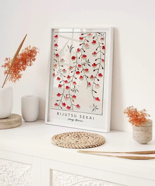 Çerçevesiz Poster Bijutsu Sekai Kiraz Çiçeği - Resim 5