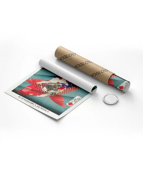 Çerçevesiz Poster Hokusai Saito No Oniwakamaru - Resim 8