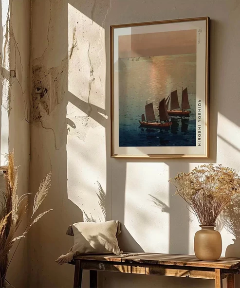 Çerçevesiz Poster Hiroshi Yoshida Işıltılı Deniz - Resim 6