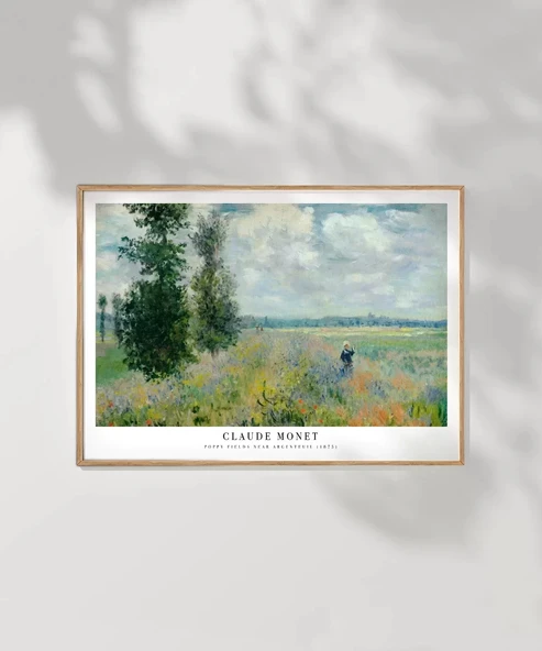 Çerçevesiz Poster Claude Monet Poppy Fields Near Argenteuil - Resim 7