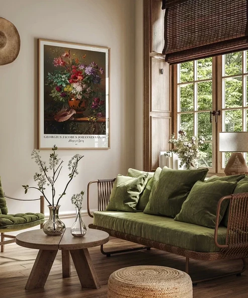 Çerçevesiz Poster Georgius Jacobus Johannes Van Os Bahar Alegorisii - Resim 3