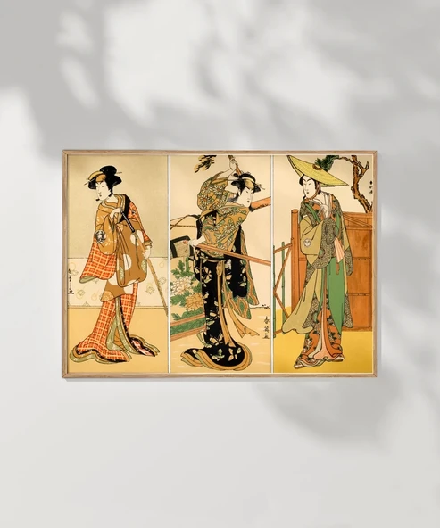 Çerçevesiz Poster Samuray ve Hanım - Resim 6