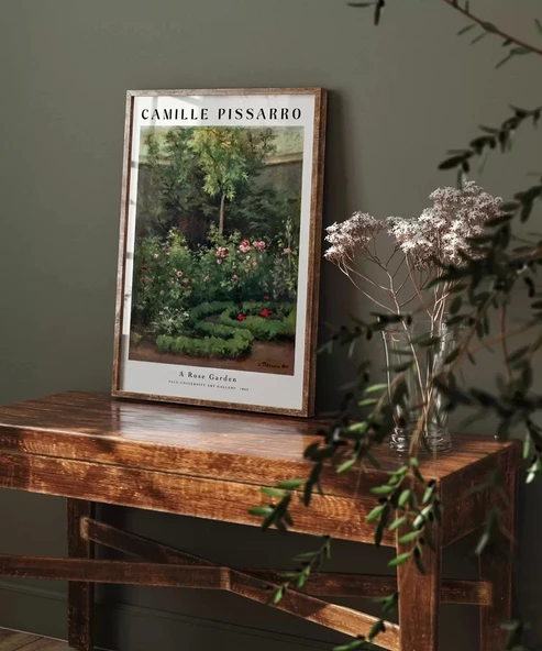 Çerçevesiz Poster Camille Pissarro Gül Bahçesi - Resim 4