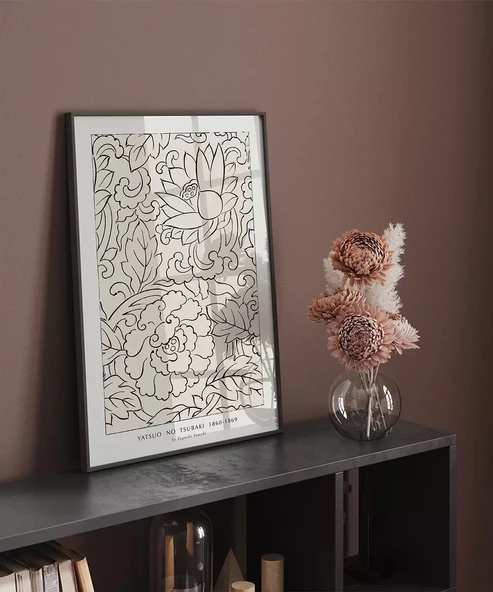 Çerçevesiz Poster Yatsuo No Tsubaki Vintage Baskı No 3 - Resim 5