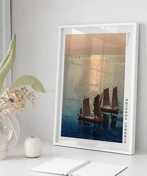 Çerçevesiz Poster Hiroshi Yoshida Işıltılı Deniz - Resim 5
