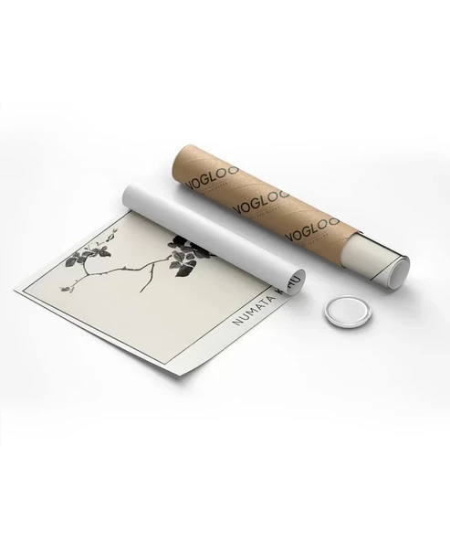 Çerçevesiz Poster Numata Kashu Kızılgerdan ve Gül - Resim 8