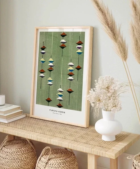 Çerçevesiz Poster Fruya Korin-Vintage Japon Deseni Baskı No 1 - Resim 6