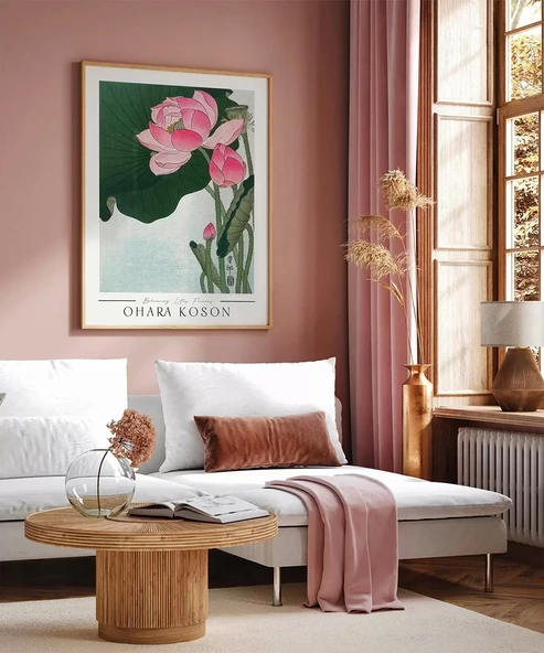 Çerçevesiz Poster Ohara Koson Çiçek Açan Lotus - 4