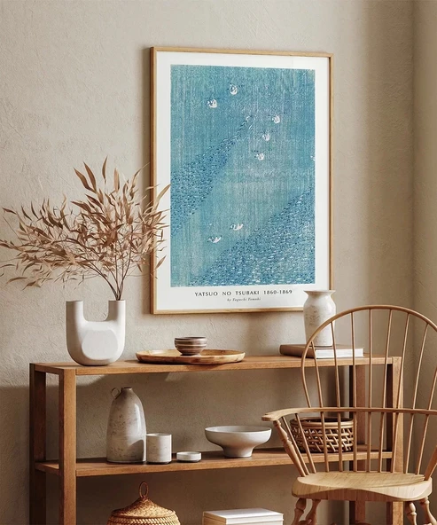 Çerçevesiz Poster Yatsuo No Tsubaki Vintage Baskı No 2 - Resim 3