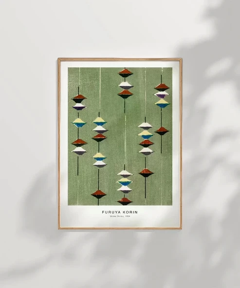 Çerçevesiz Poster Fruya Korin-Vintage Japon Deseni Baskı No 1 - Resim 2