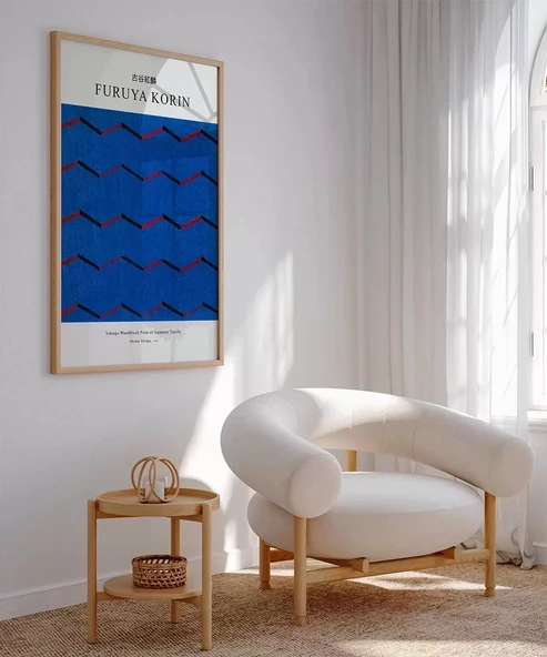 Çerçevesiz Poster Fruya Korin-Vintage Japon Deseni Baskı No 2 - Resim 3