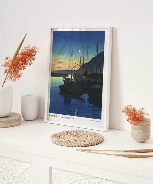 Çerçevesiz Poster Hiroshi Yoshida Beppu'da Sabah - Resim 6