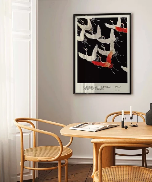 Çerçevesiz Poster Uçan Turnalar - Resim 3