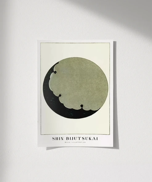 Çerçevesiz Poster Shin Bijutsukai Ay İllüstrasyonu ürün görseli