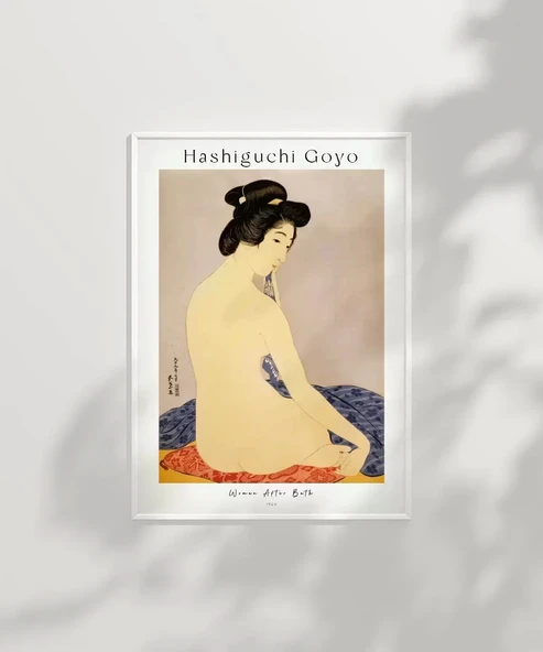 Çerçevesiz Poster Hashiguchi Goyo Banyodan Sonra Kadın - Resim 7