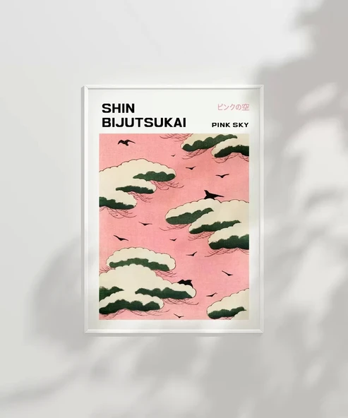 Çerçevesiz Poster Shin Bijutsukai Pembe Gökyüzü - Resim 6