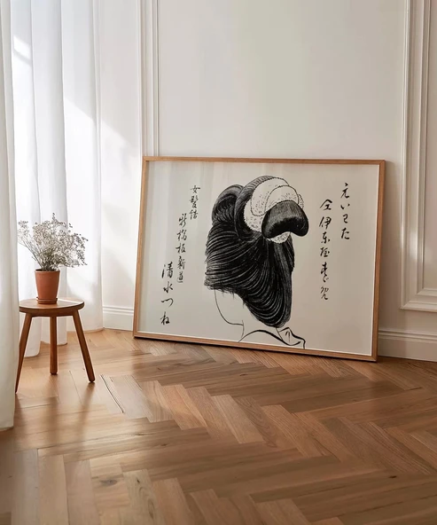 Çerçevesiz Poster Kimono ve Saçın Sanatı - Resim 4