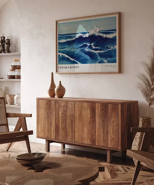 Çerçevesiz Poster Uehara Konen Okyanus Dalgaları - Resim 4