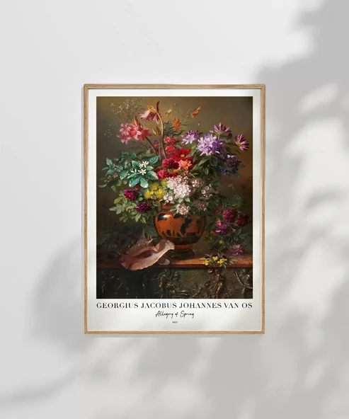 Çerçevesiz Poster Georgius Jacobus Johannes Van Os Bahar Alegorisii - Resim 7