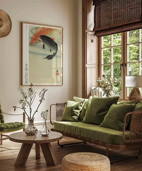 Çerçevesiz Poster Bijutsu Sekai İki Koi - Resim 4