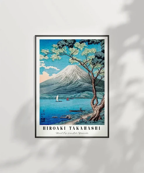 Çerçevesiz Poster Hiroaki Takahashi Yamanaka Gölü'nden Fuji Dağı - Resim 3