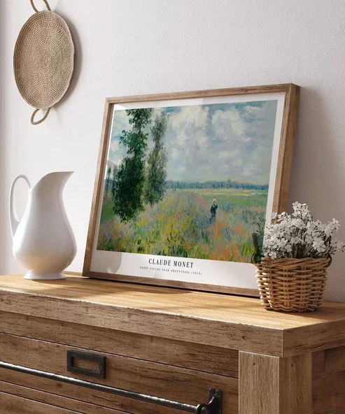 Çerçevesiz Poster Claude Monet Poppy Fields Near Argenteuil - Resim 5