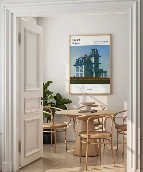 Çerçevesiz Poster Edward Hopper Demiryolunun Yanındaki Ev - Resim 5