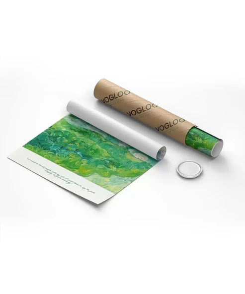 Çerçevesiz Poster Vincent Van Gogh Yeşil Buğday Tarlası - Resim 8