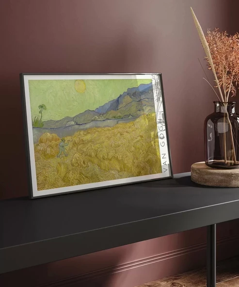 Çerçevesiz Poster Vincent Van Gogh Buğday Tarlası Ve Orakçı - Resim 3