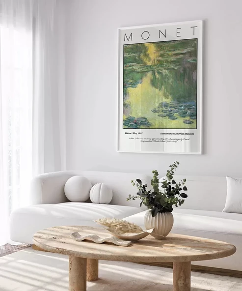 Çerçevesiz Poster Claude Monet Zambaklar - Resim 4