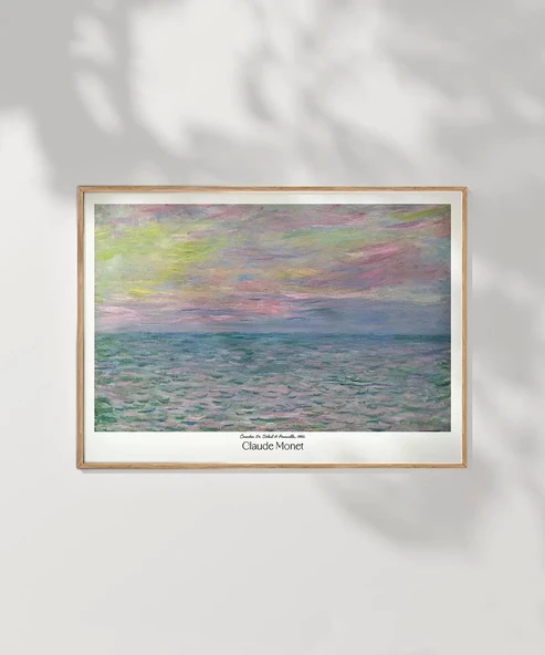 Çerçevesiz Poster Claude Monet Pouville'de Gün Batımı - Resim 7