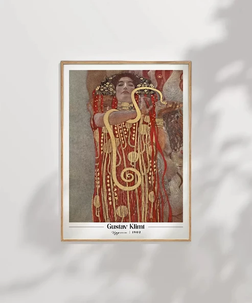 Çerçevesiz Poster Gustav Klimt Hygieia - Resim 7