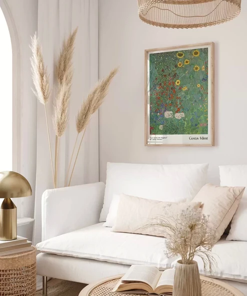 Çerçevesiz Poster Gustav Klimt Ayçiçekli Çiftlik Bahçesi 2 - Resim 3