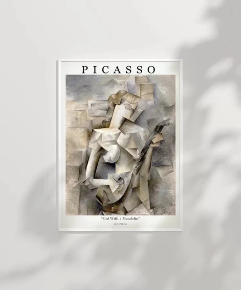 Çerçevesiz Poster Pablo Picasso Mandolinli Kız - Resim 6