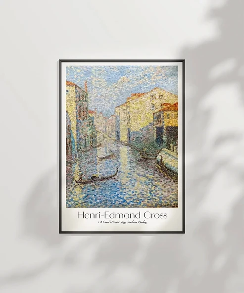 Çerçevesiz Poster Henri-Edmond Cross Venedikte Bir Kanal - Resim 2