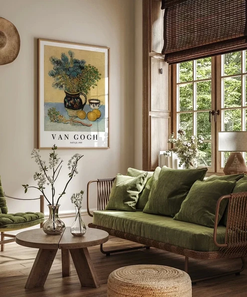 Çerçevesiz Poster Van Gogh Natürmort - Resim 3