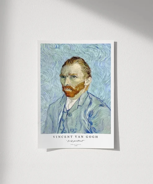 Çerçevesiz Poster Vincent Van Gogh Otoportre ürün görseli