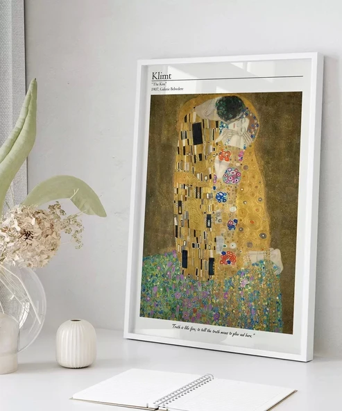Çerçevesiz Poster Gustav Klimt Öpücük 1 - Resim 5