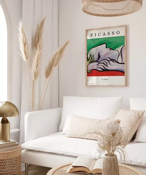 Çerçevesiz Poster Pablo Picasso Le Repos - Resim 5
