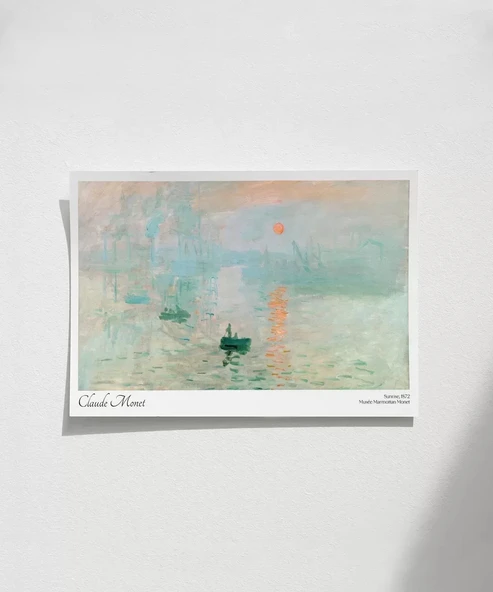 Çerçevesiz Poster Claude Monet Gündoğumu ürün görseli