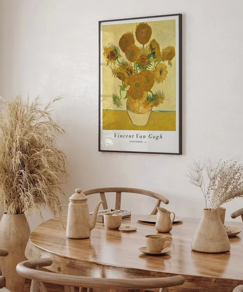 Çerçevesiz Poster Van Gogh Ayçiçekleri - Resim 3