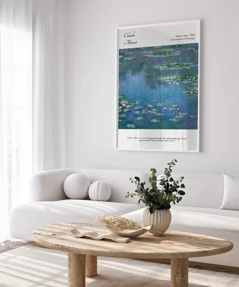 Çerçevesiz Poster Claude Monet Zambaklar (3) - Resim 3
