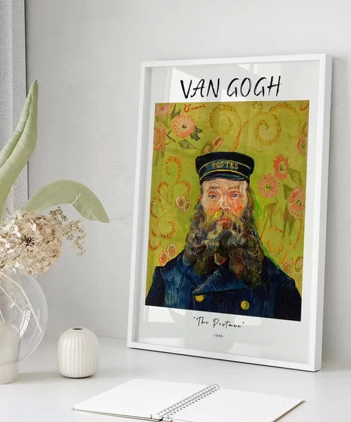 Çerçevesiz Poster Vincent Van Gogh Postacı - Resim 5